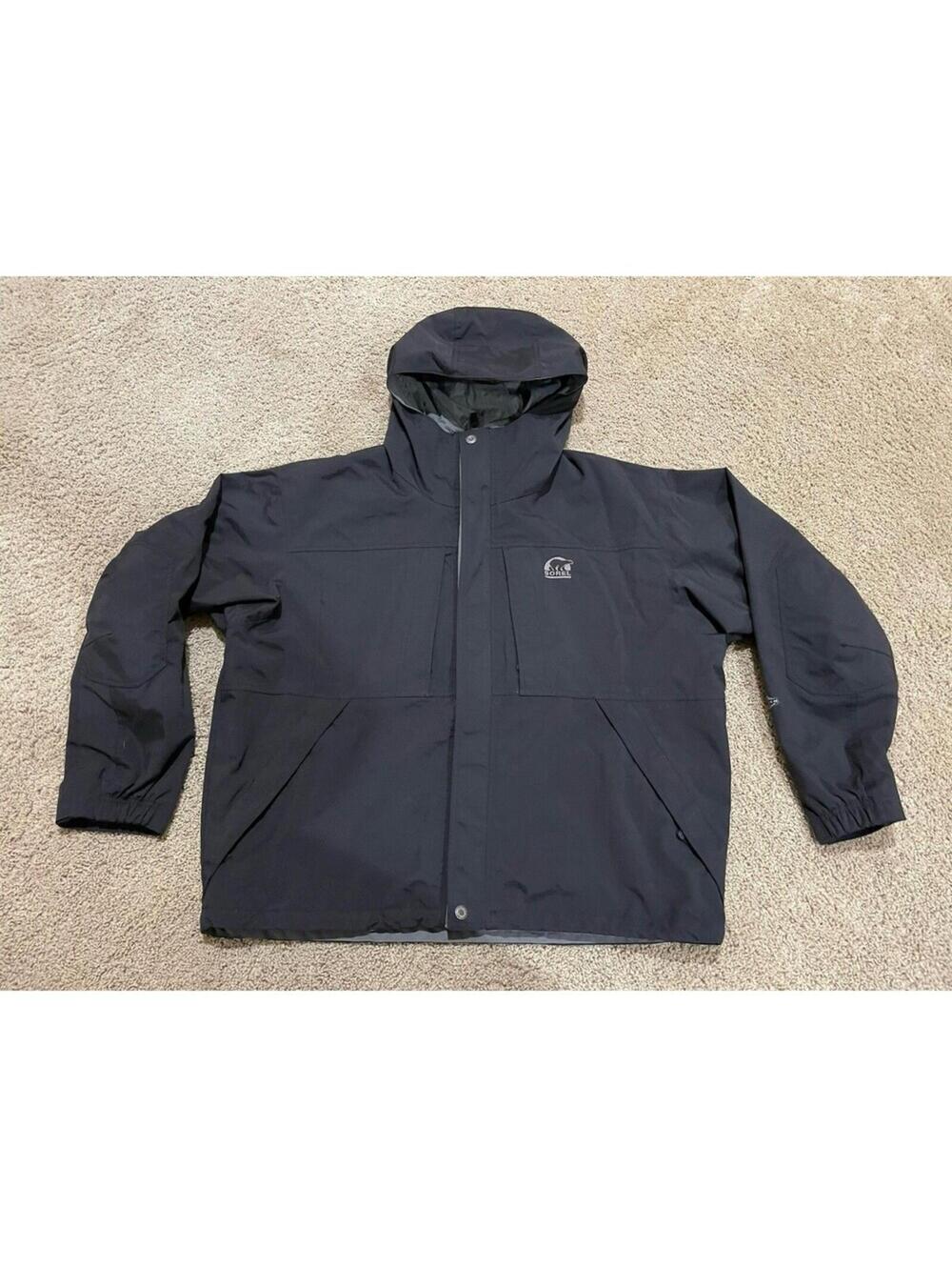 Men Sorel Omni Tech Waterproof Triple Canopy Coat Jacket Nylon XL Outdoors Black